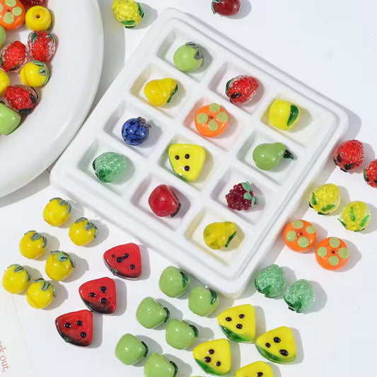 BBB 299 (i) Tomato Fruit glass bead ( 1 pc ) Lampwork Bead