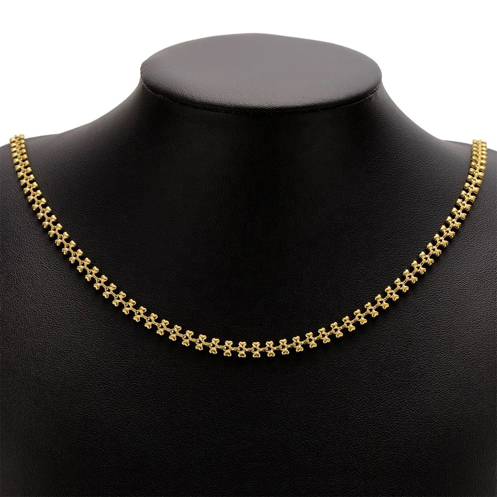 CN 175 Bow gold Stainless steel chain - per feet - Anti tarnish