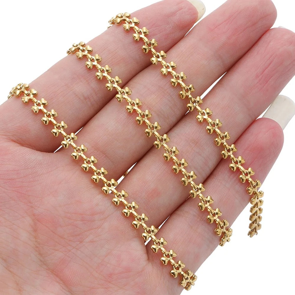 CN 176 Bow Stainless steel chain - per feet - Anti tarnish