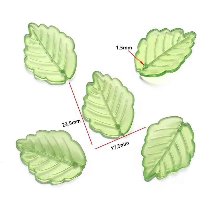 BBB 042 (a) Leaf Acrylic bead ( 1 pc )