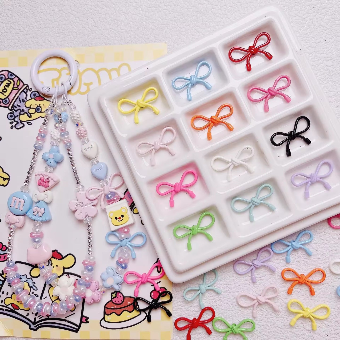 BBB 046 ( K ) Pastel blue Butterfly knot vertical hole bead ( 1 pc )