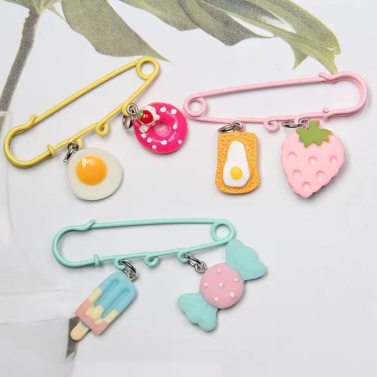 BBB 047 Three hole brooch pin spray painted ( 1 pc )