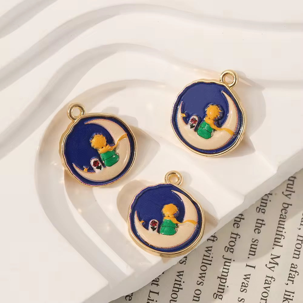 AC 2408 Oil drip Alloy charm ( 1 pc ) - Tarnish resistant