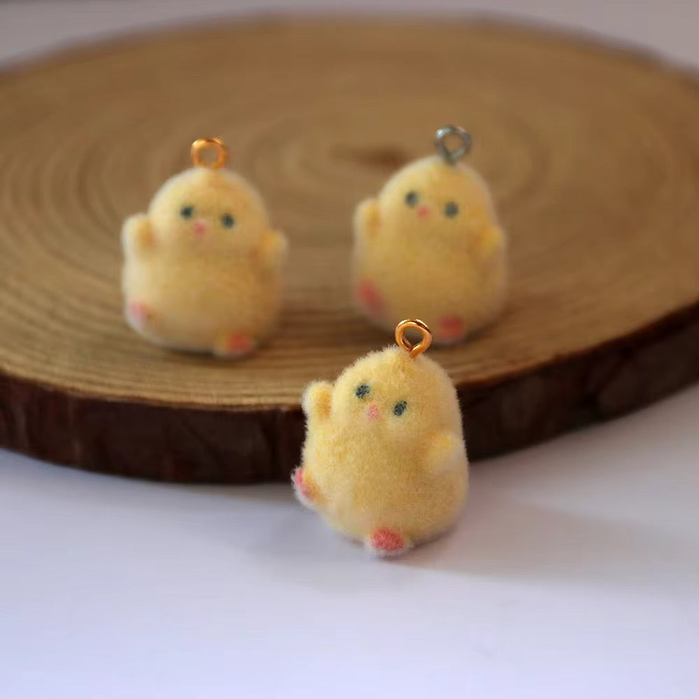 BBB 267 (s) Chick Cute Fur 3D Flocking Resin charm ( 1 pc ) ( 20mm )