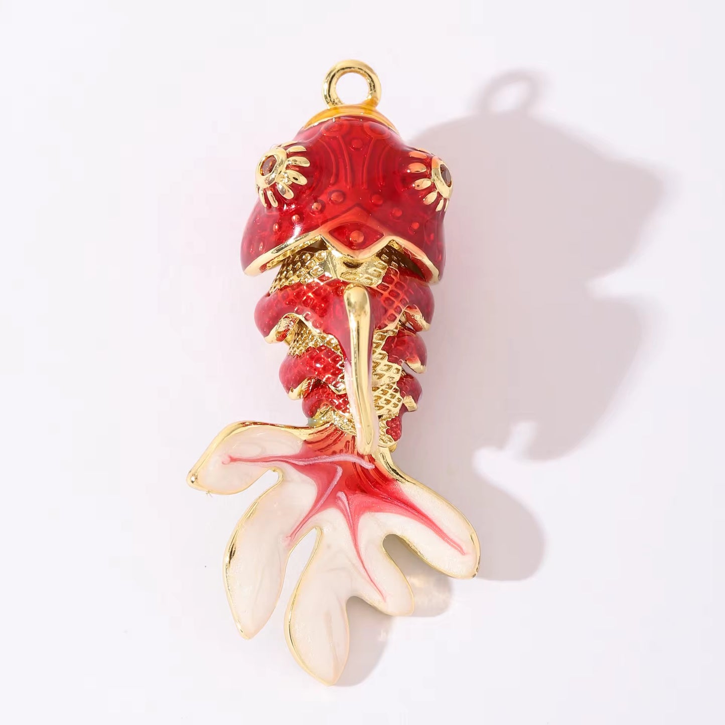 SS 3186 Fish 3D Charm 18k Gold PVD plated 316 stainless steel ( 1 pc ) Anti tarnish ( 25*13mm )