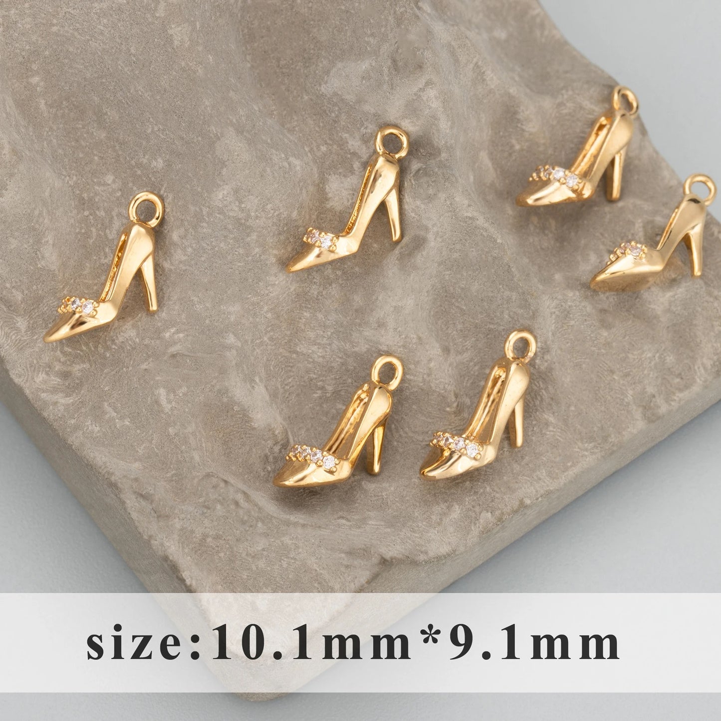 GP 1505 Heels 14k gold plated charm ( 1 pc ) anti tarnish