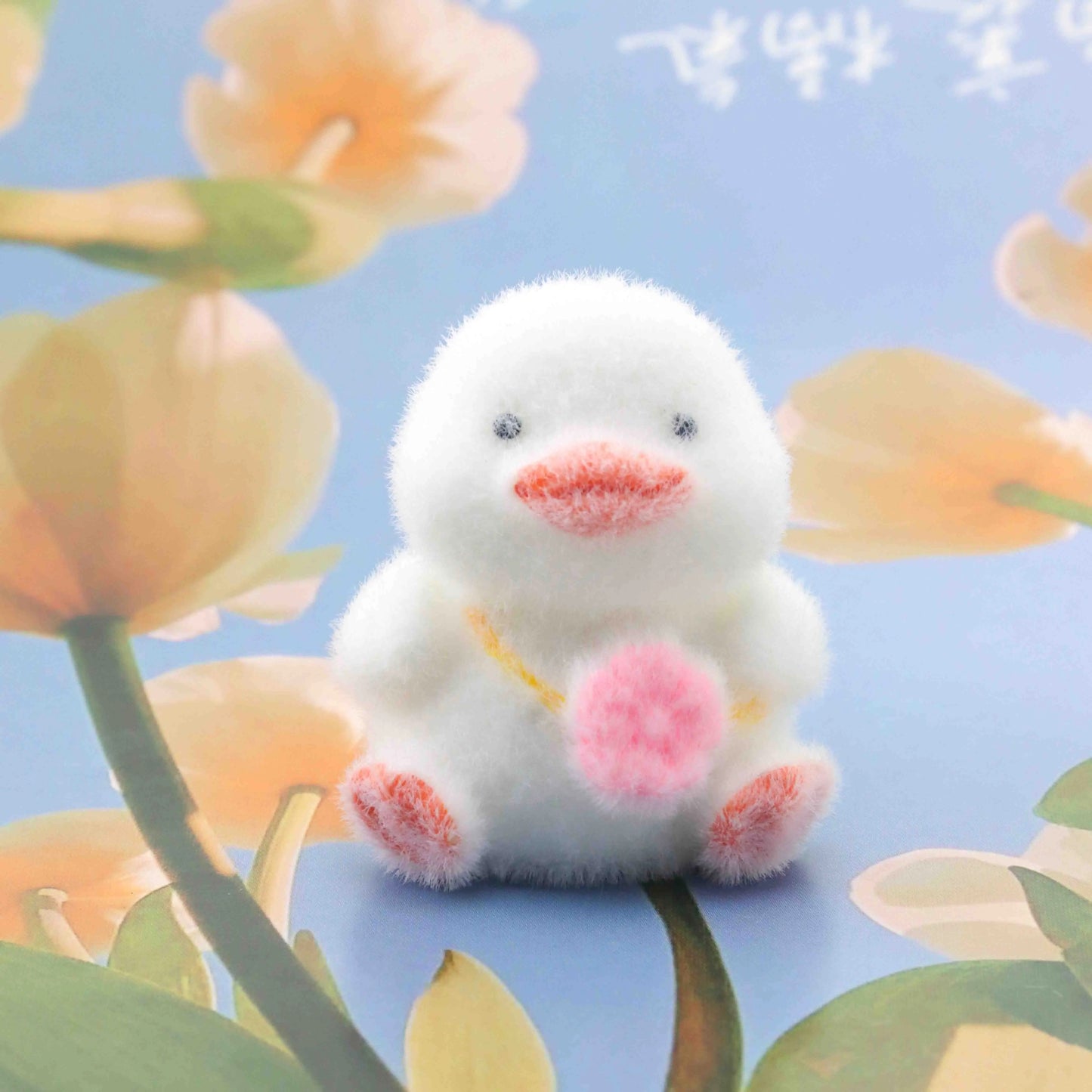 BBB 385 (n) Duck with bag Cute Fur 3D Flocking Resin charm ( 1 pc ) ( 30 mm )