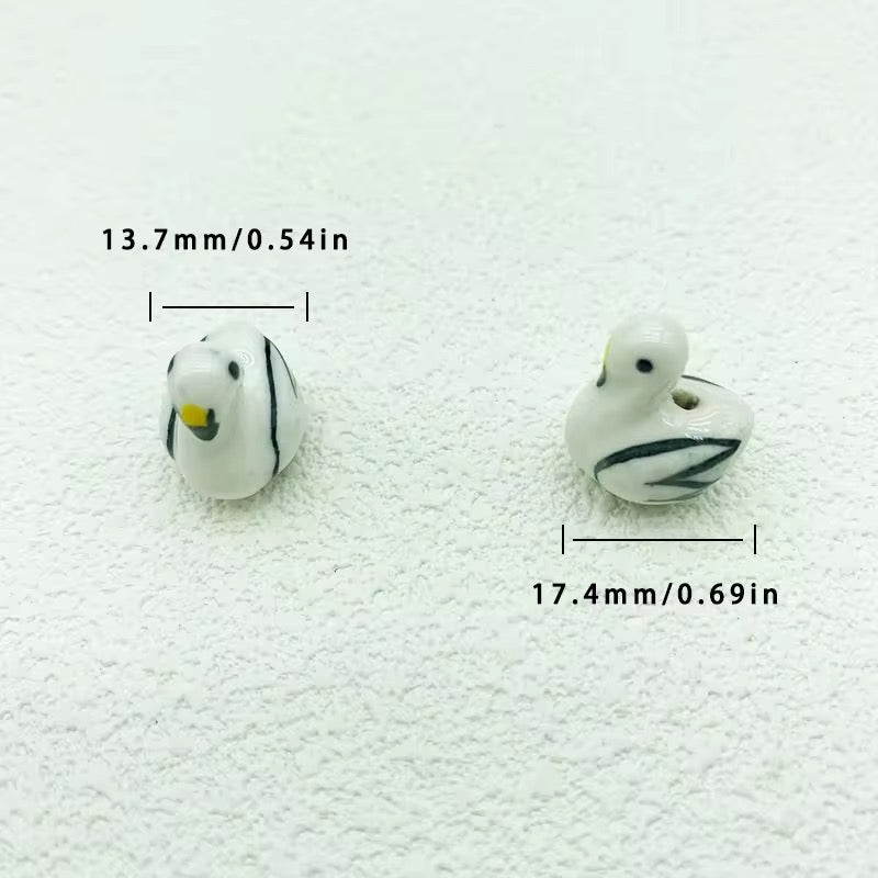 CB 934 Duck porcelain ceramic bead ( 1 pc )