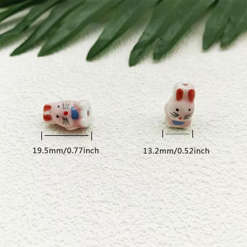 CB 935 Bunny porcelain ceramic bead ( 1 pc )