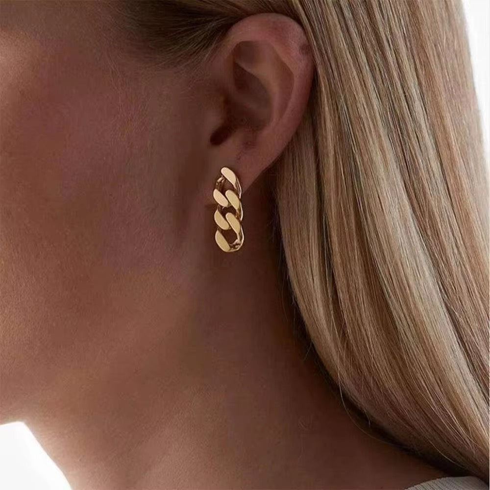 SS 244 Chain Stud -18k gold plated stainless steel - Anti tarnish - Wholesale