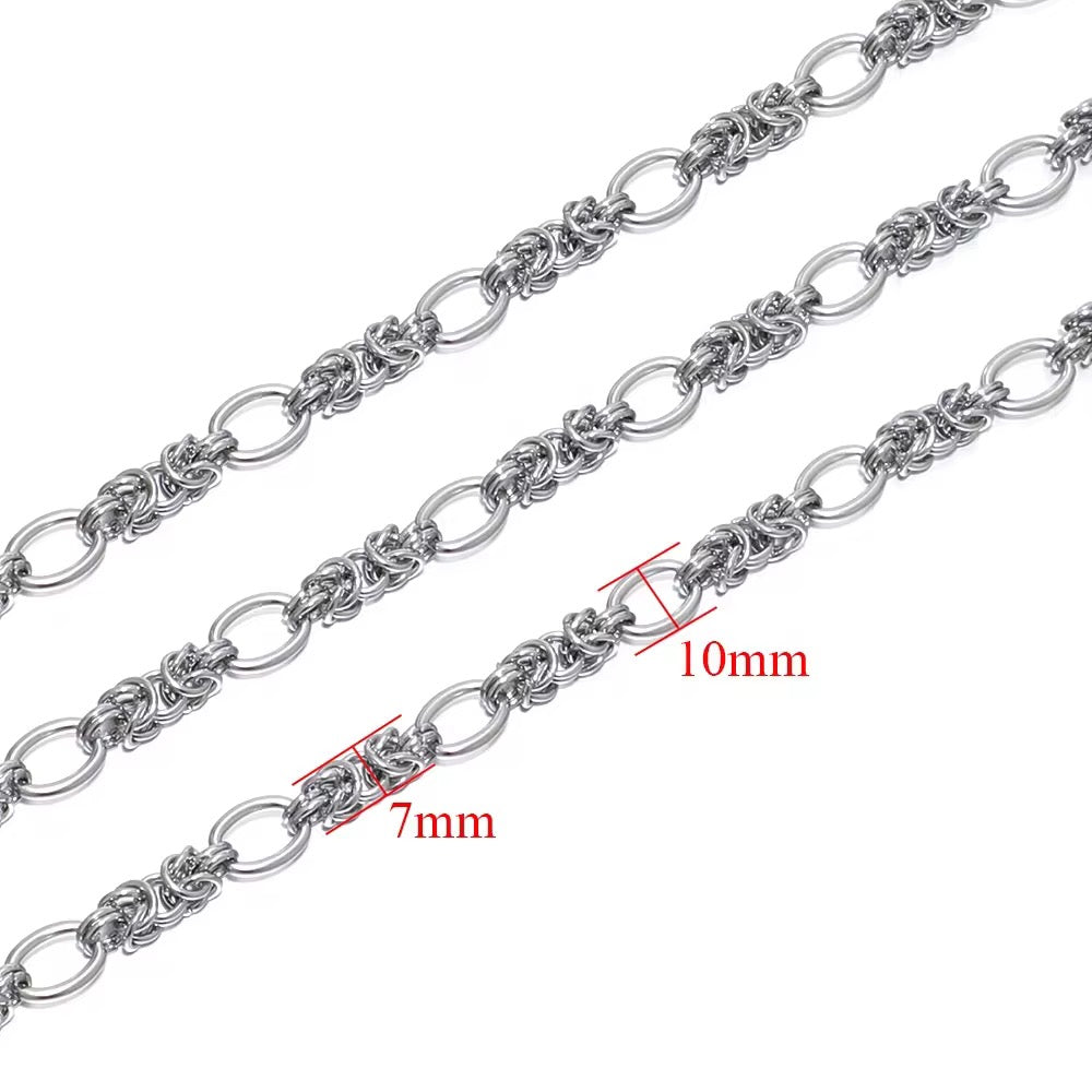 Big chunky knot chain steel plated Stainless steel chain ( 1 Feet ) Anti tarnish