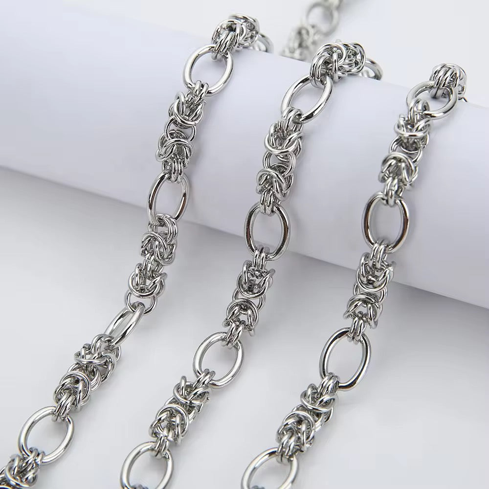 Big chunky knot chain steel plated Stainless steel chain ( 1 Feet ) Anti tarnish