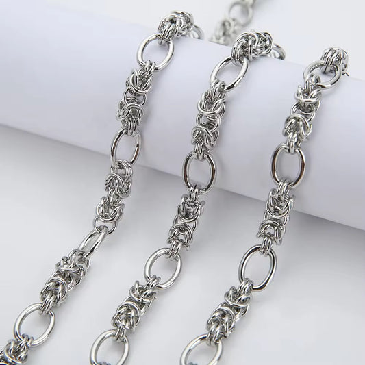 CN 293 Big chunky knot chain steel plated Stainless steel chain ( 1 Feet ) Anti tarnish