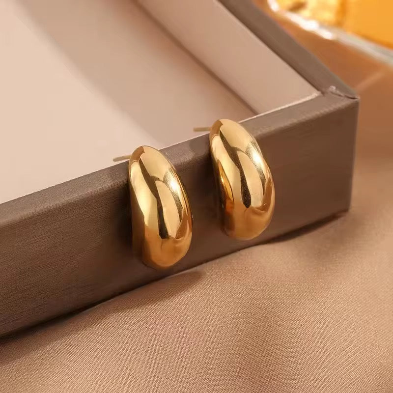 SS 273 Vintage Hoops - 18k gold PVD plated stainless steel - Anti tarnish - Wholesale