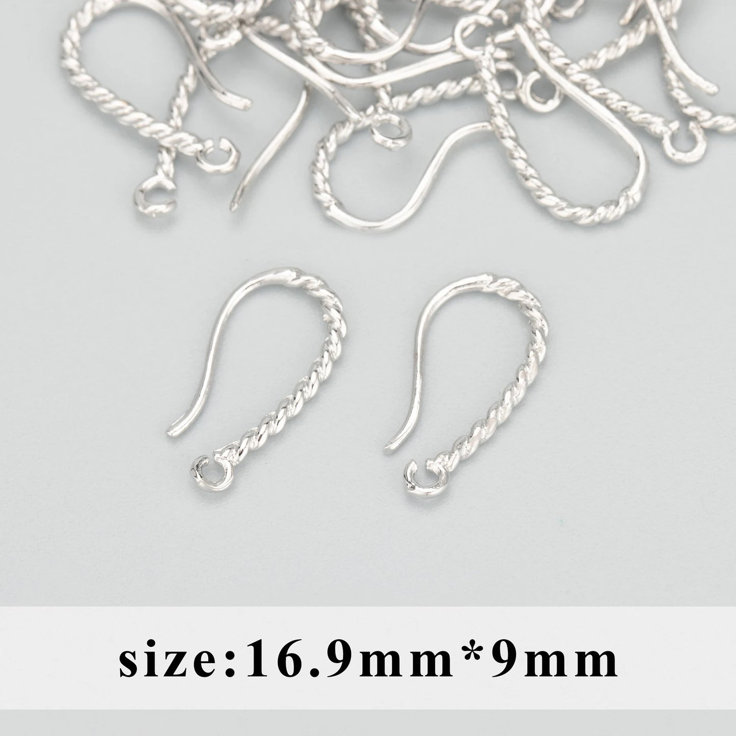 SS 1696 - Silver plated twist hoop ( 2 pc ) - anti tarnish