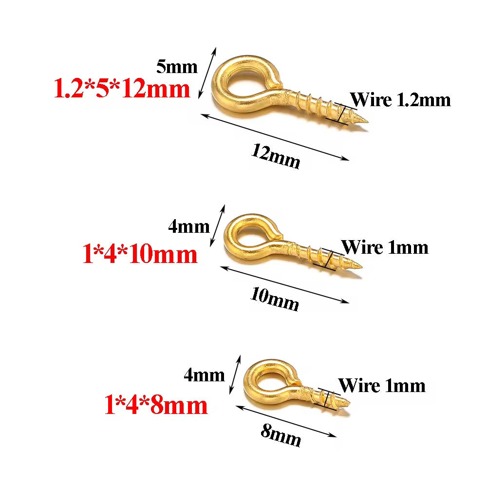 SS 1924 - Eye pin 18k gold Stainless steel( 1 pc ) Anti tarnish