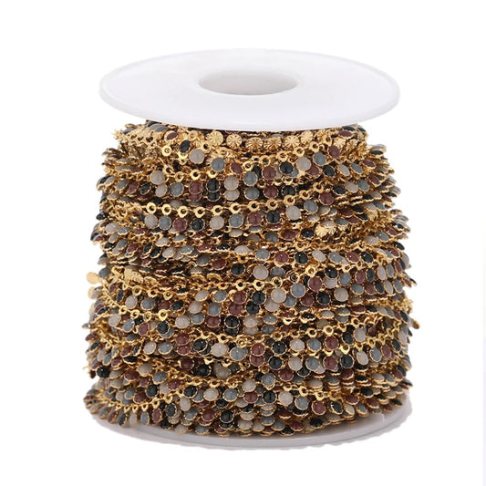 CN 212 Enamel sun drop gold Stainless steel chain ( 1 feet ) Anti tarnish