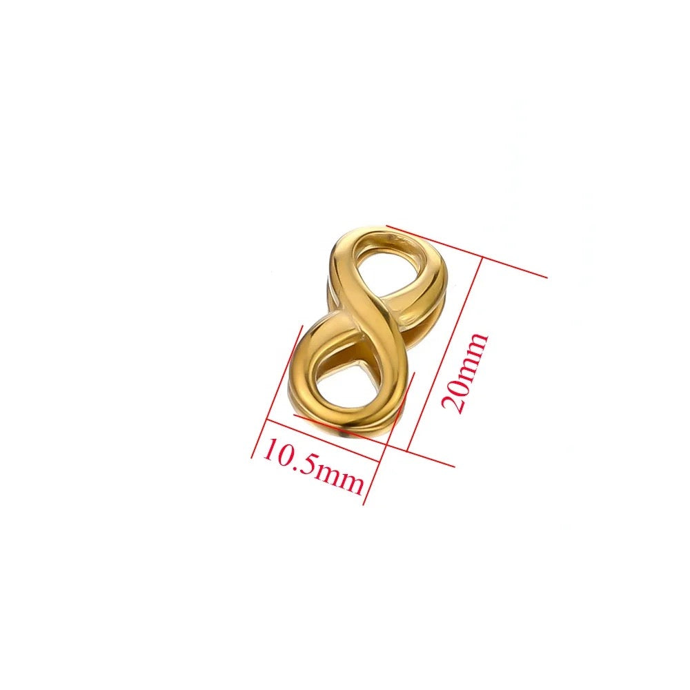 SS 1743 - Infinity gold Stainless steel charm ( 1 pc ) Anti tarnish