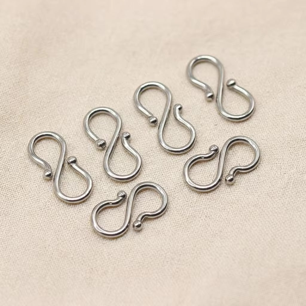 SS 3200 S Hook ( 1 pc ) Silver PVD ( 7*13mm )