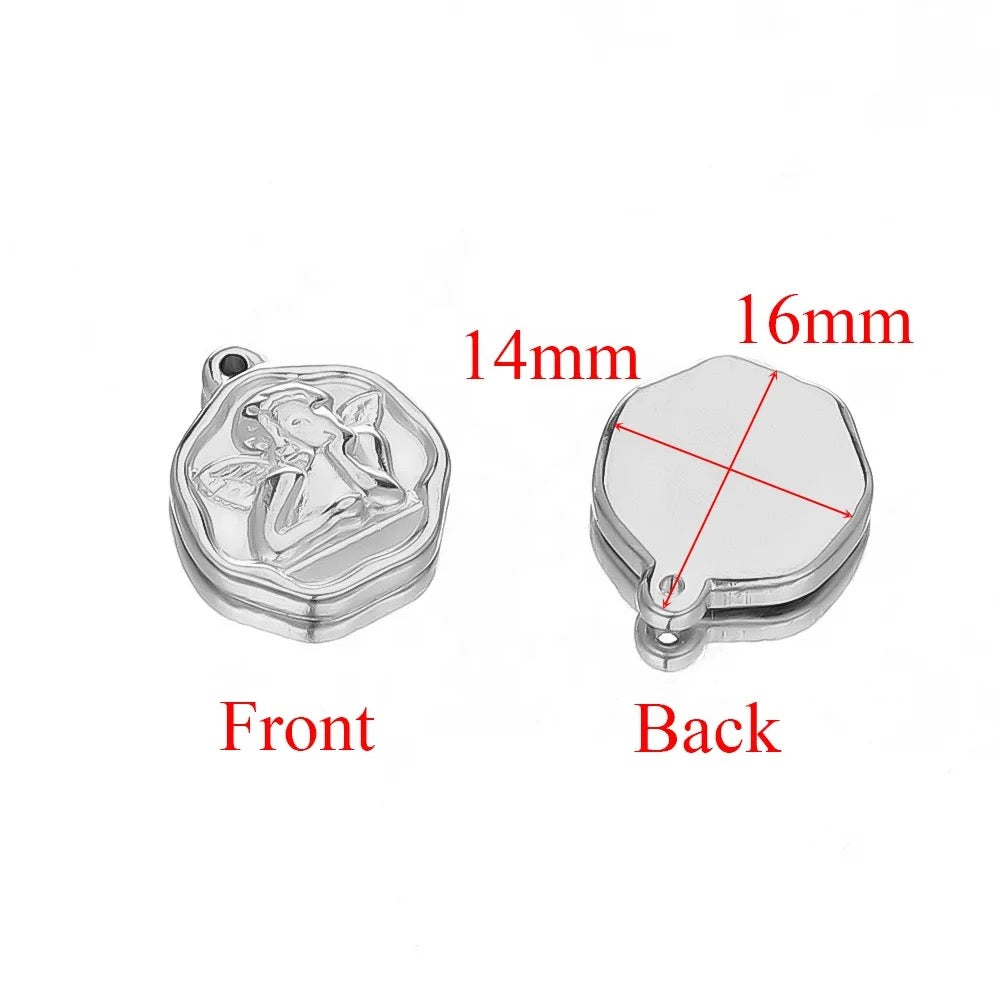SS 1745 - Angel gold Stainless steel charm ( 1 pc ) Anti tarnish