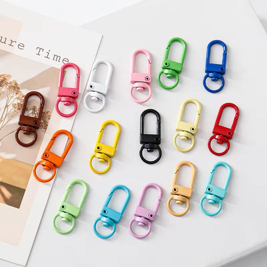 BBB 348 (L) Silver D clasp - Keyring Clasp( 1 pc ) ( 10:35 mm )