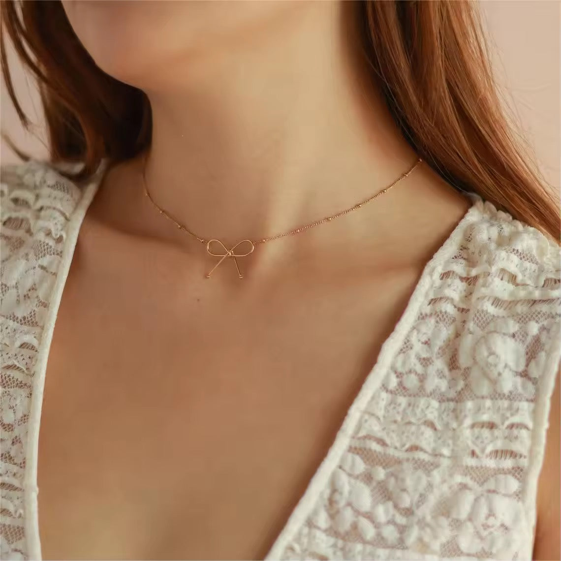 SJ 302 Infinity Necklace - 18k gold PVD plated stainless steel - Anti tarnish - Wholesale