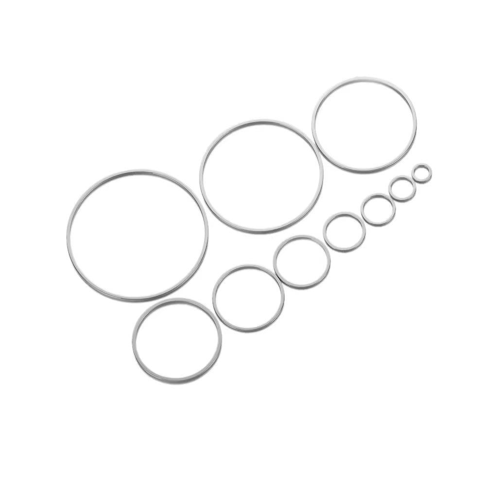 SS 397 Round Hollow bezel Silver PVD plated Stainless steel ( 1 pc ) Anti tarnish