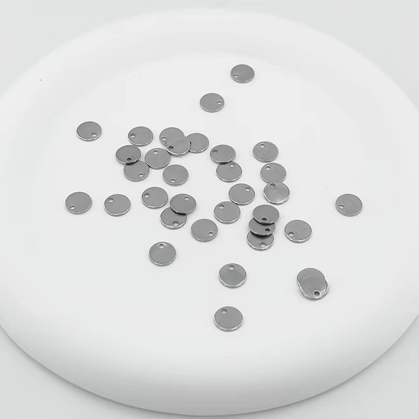 SS 2484 - 7mm Circle steel plated Stainless steel stamping blanks ( 1 pc ) Anti tarnish