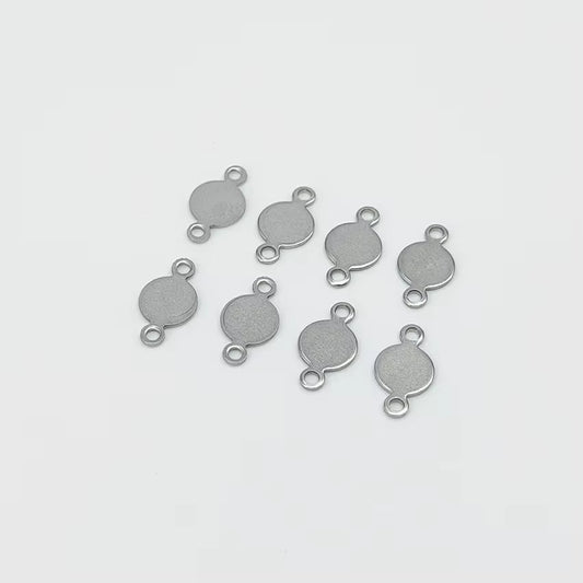 SS 2491 - Round Steel plated Stainless steel stamping blank ( 1 pc ) Anti tarnish