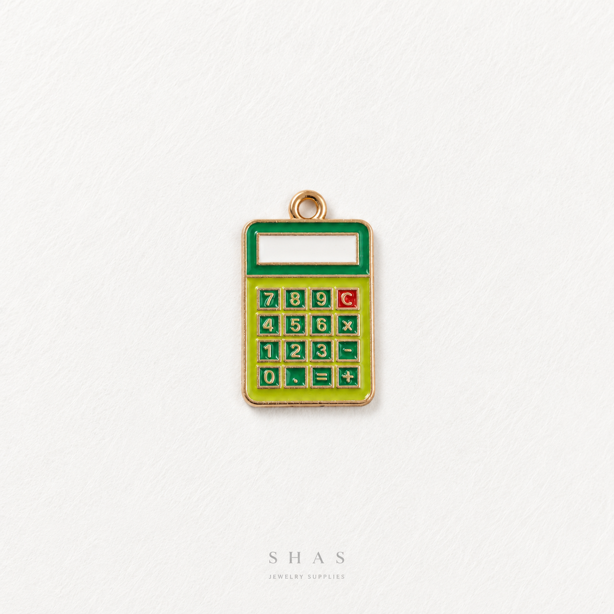 EC09A Calculator Enamel Charm ( 1 pc ) High Quality Shine