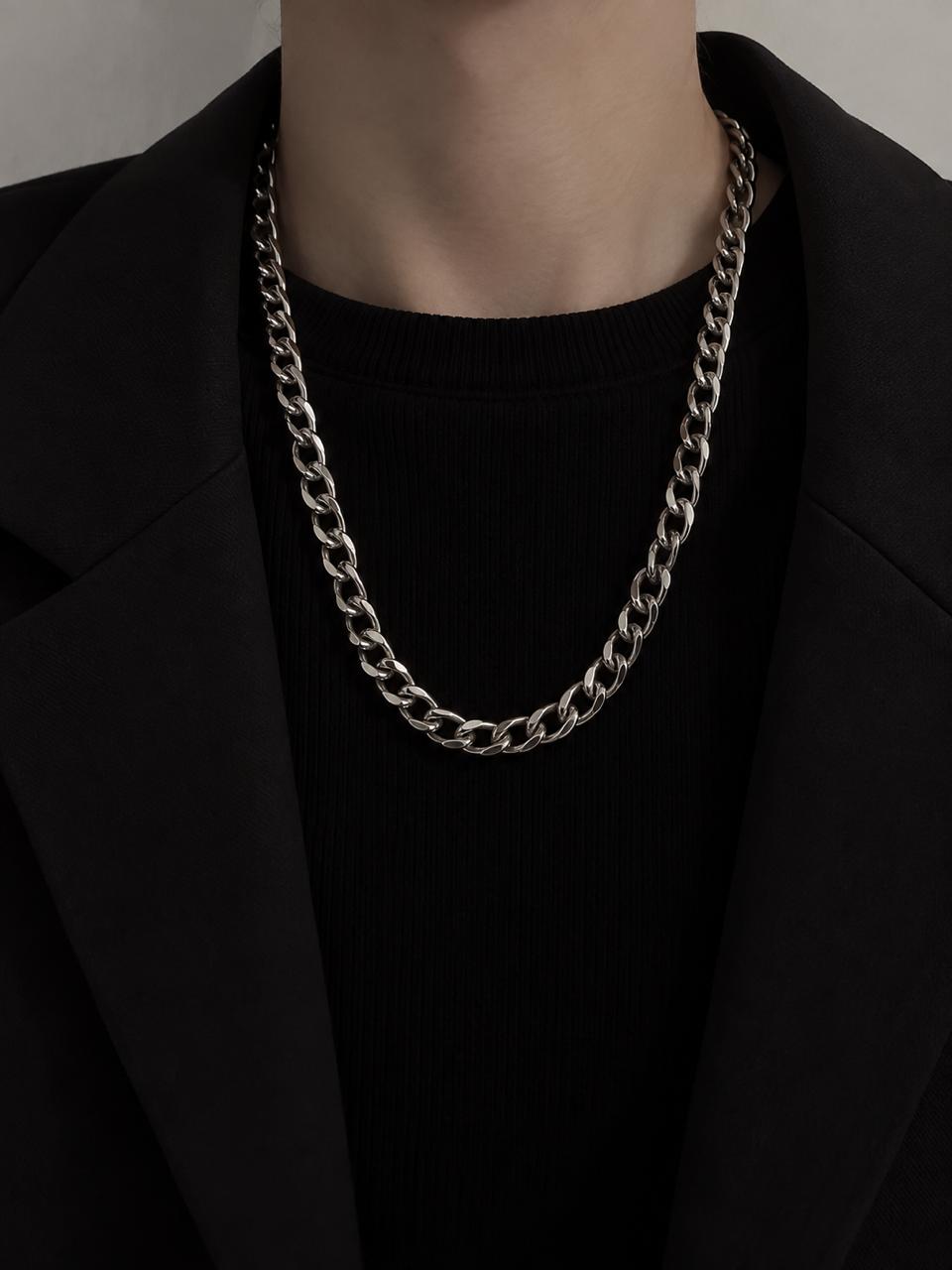 MEJ03H Necklace - Silver PVD plated