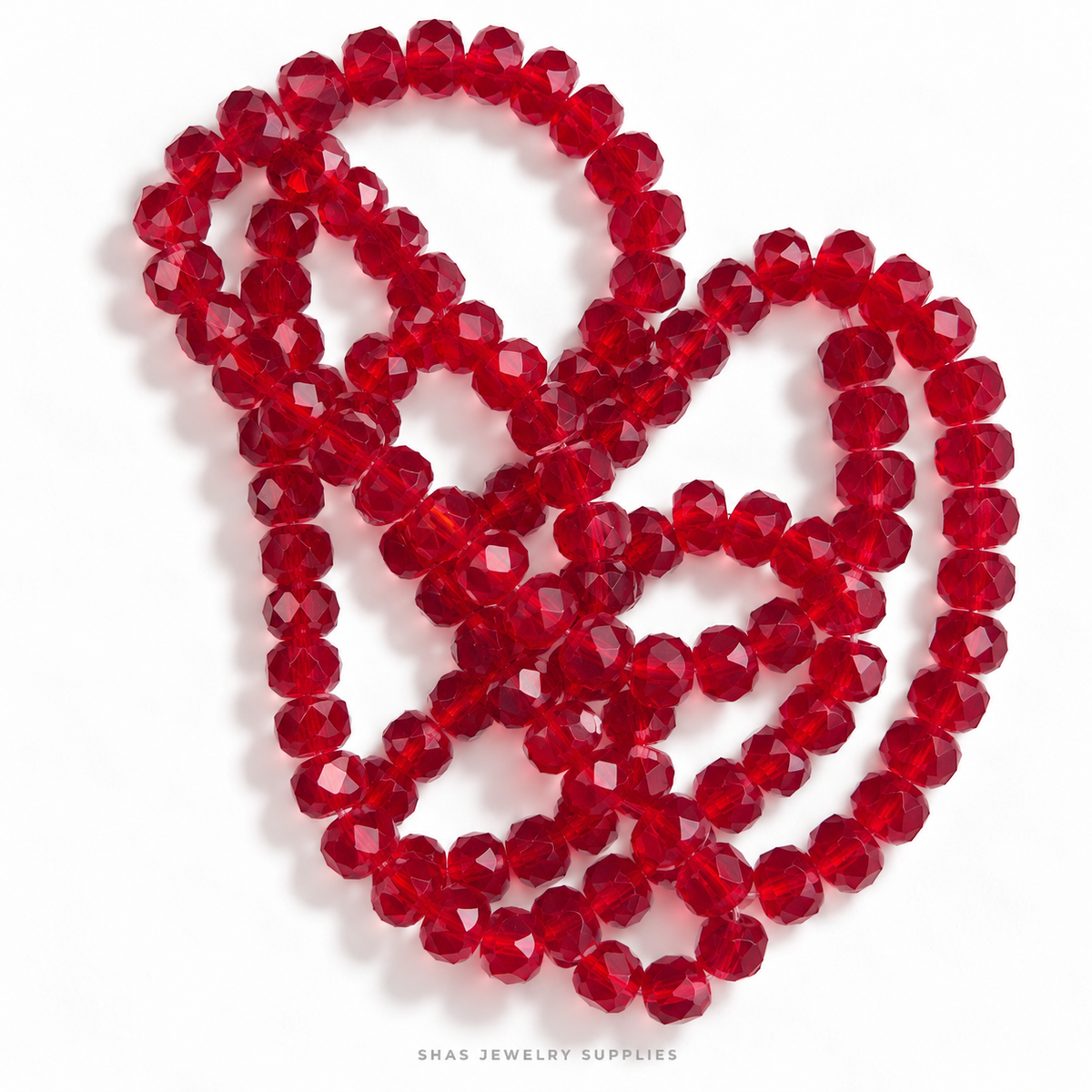 GB80B Red Wheel Crystal Beads ( 1 pc ) AAA Quality