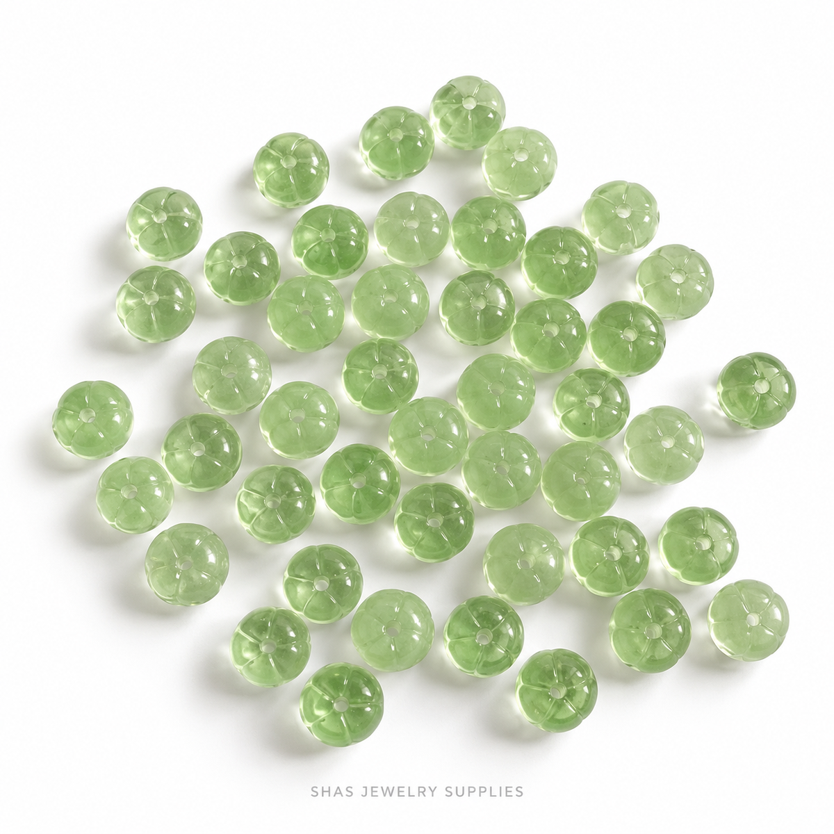 GB72 Pumpkin Glass Beads ( 1 pc ) Czech Bead