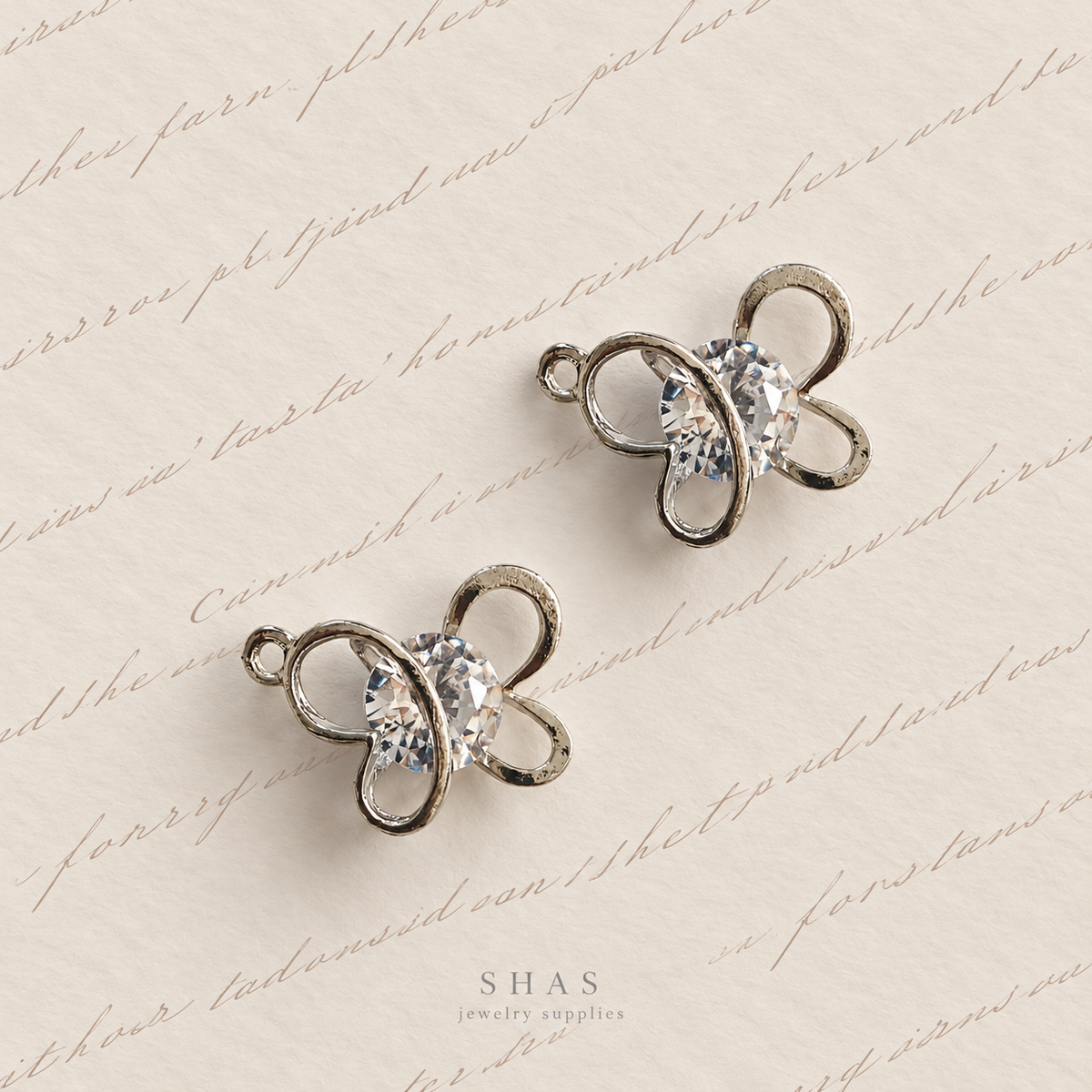 AC05U Zircon Butterfly Y2K Charm ( 1 pc ) High Quality Alloy