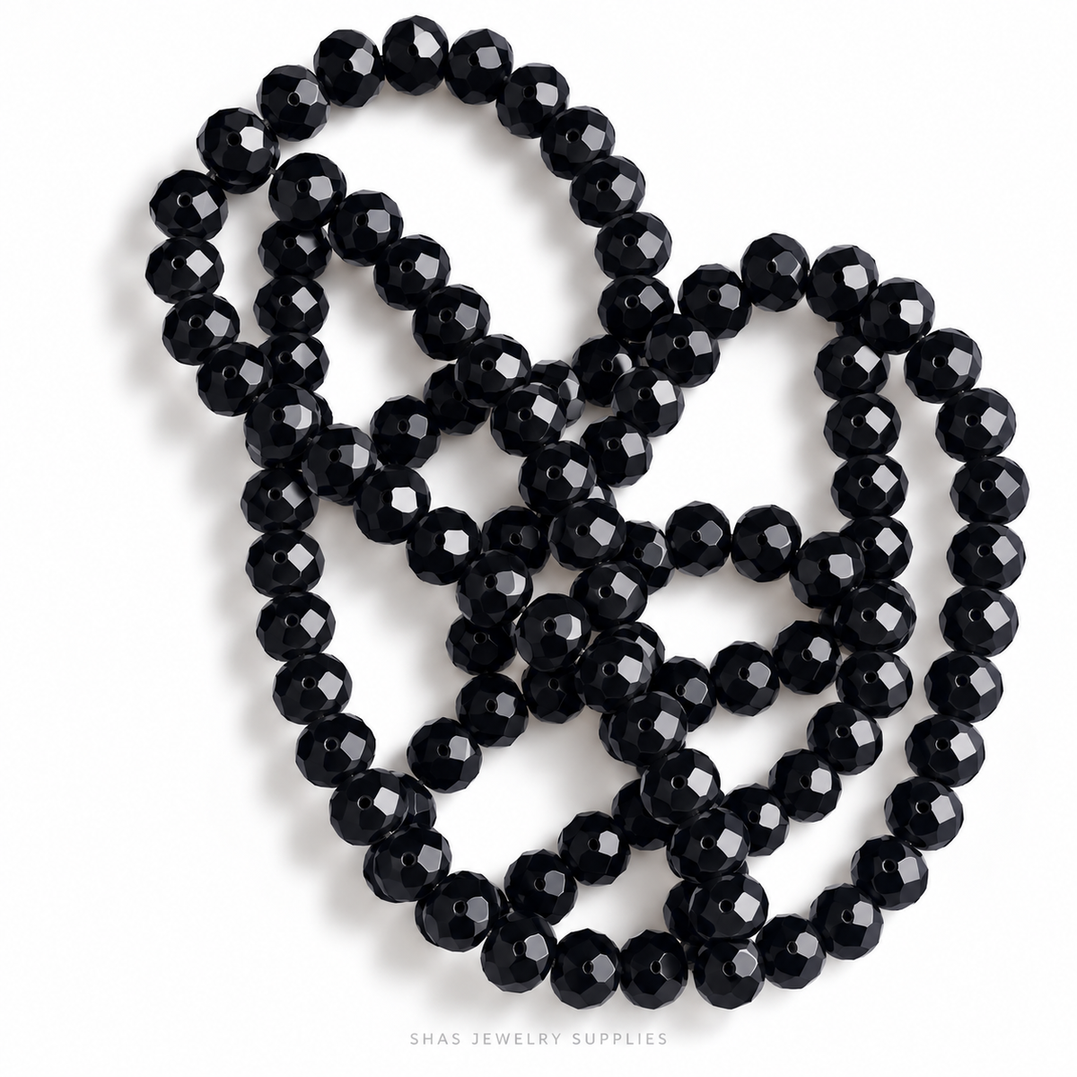 GB80E Black Wheel Crystal Beads ( 1 pc ) AAA Quality