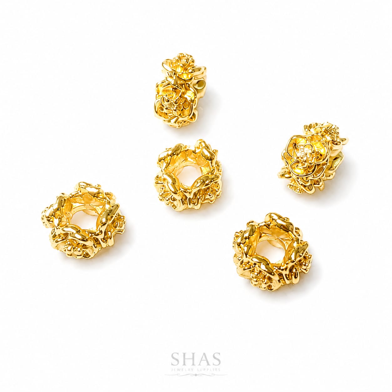 ZSP01T Rose CZ Spacer Bead ( 1 pc )