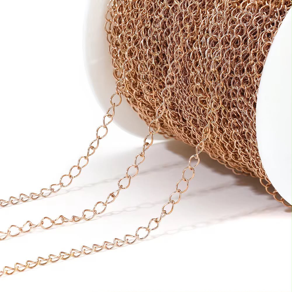 DIYS221 Oval Link Chain ( 1 feet ) Rose Gold PVD