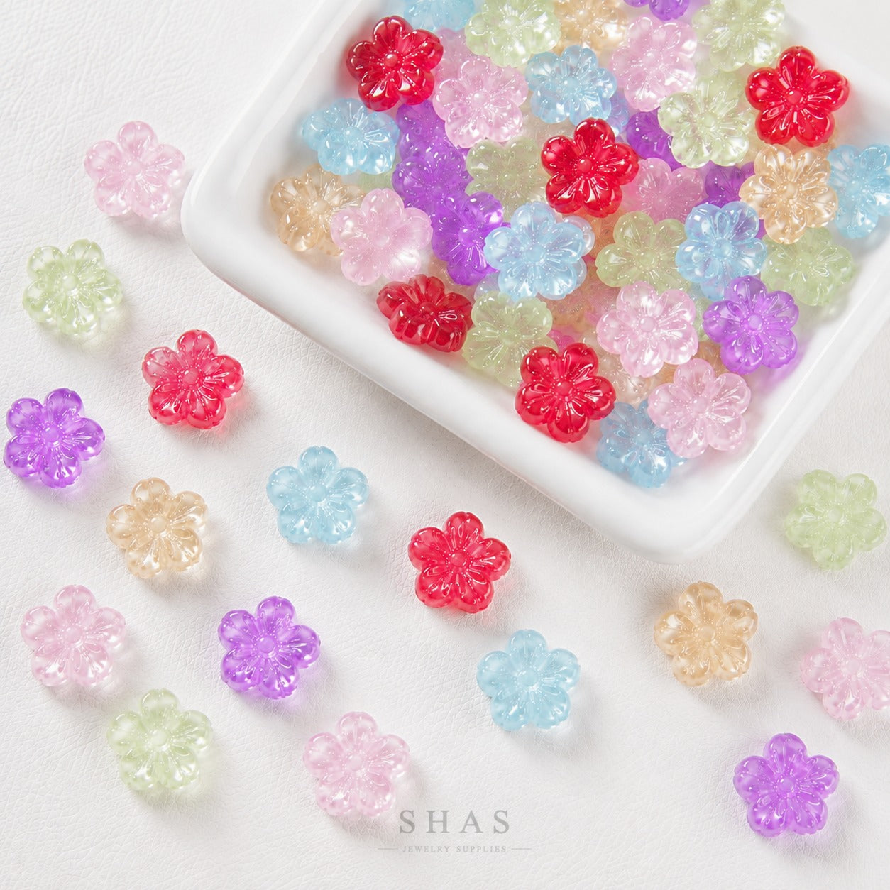 GB19 Flower Glass bead ( 1 pc ) Lampwork Bead