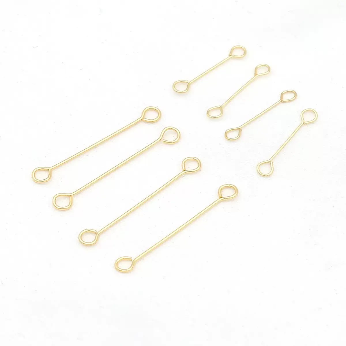 E18B05 Double Sided Eye Pin ( 1 pc ) 18k
