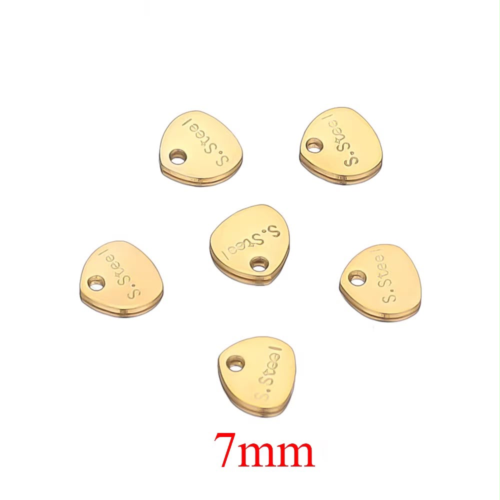 SS 4003 tail end tags ( 1 pc ) 18k gold PVD plated