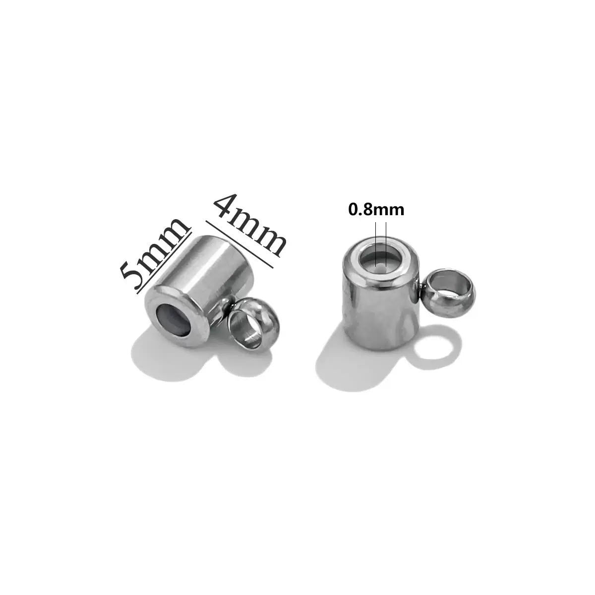 ES04 Welding Ring Silicone Positioning Bead Silver ( 1 pc ) PVD Plated
