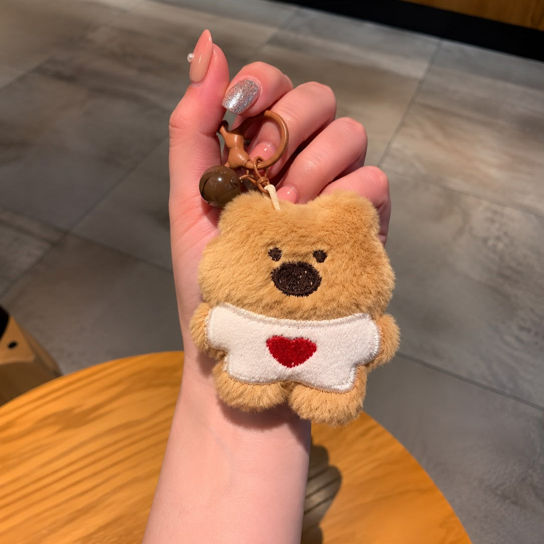 PK 202 Light Brown Bear 3D Plush Toy Keychain ( 1 pc ) Imported Premium Quality
