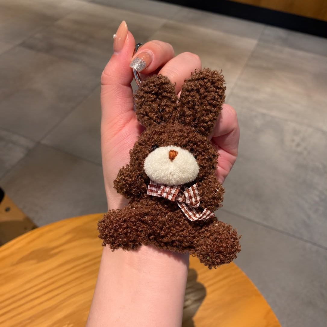 PK 201 Brown Bunny 3D Plush Toy Keychain ( 1 pc ) Imported Premium Quality