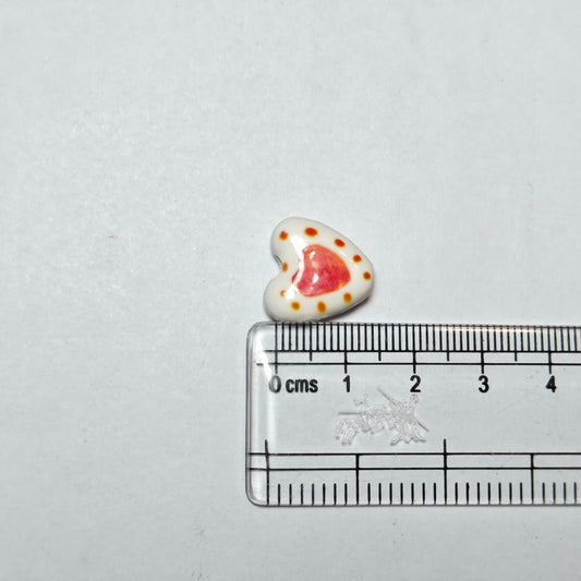 PCB02M Love Ceramic Bead ( 1 pc ) Porcelian Ceramic