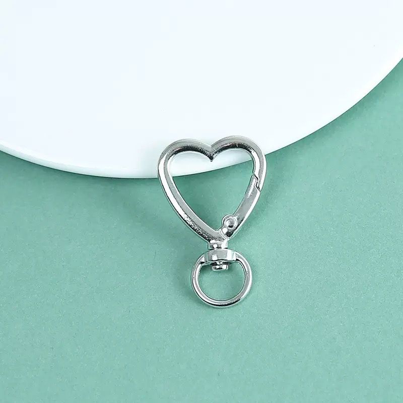 KC11 Heart Spring Buckle Keychain Clasp ( 1 pc )