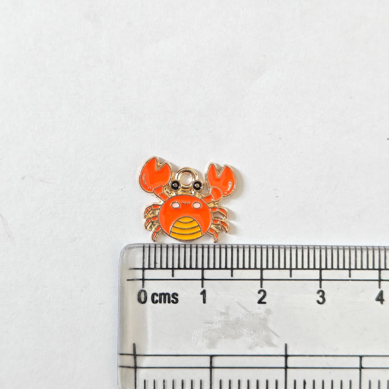 EC01E Sea Crab Enamel Charm ( 1 pc ) High Quality Shine