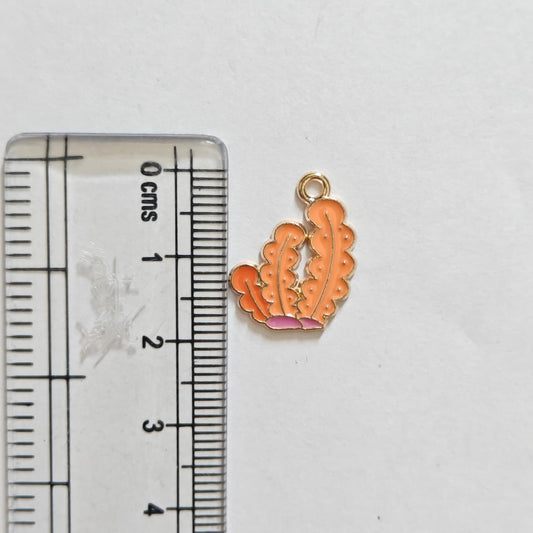 EC01Y Coral Sea Weed Enamel Charm ( 1 pc ) High Quality Shine