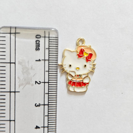 EC01T Hello Kitty Enamel Charm ( 1 pc ) High Quality Shine