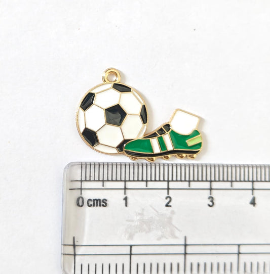 EC01W Football Boots Enamel Charm ( 1 pc ) High Quality Shine