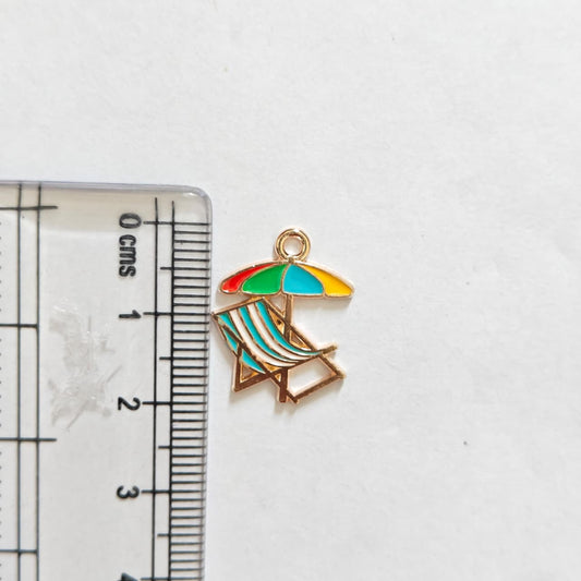 EC02A Beach Chair Enamel Charm ( 1 pc ) High Quality Shine